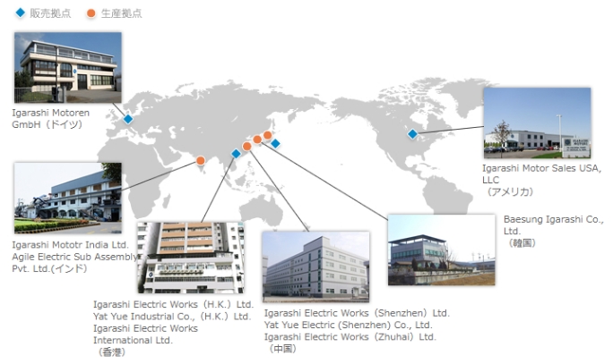 The Igarashi Electric Works Group’s Main Production and Sales Sites